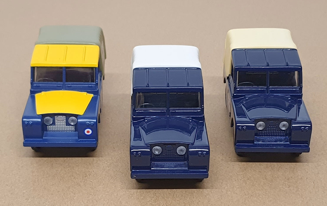 Lledo Diecast E086273 - Set Of 3 Land Rover Models 2 RNLI 1 RAF
