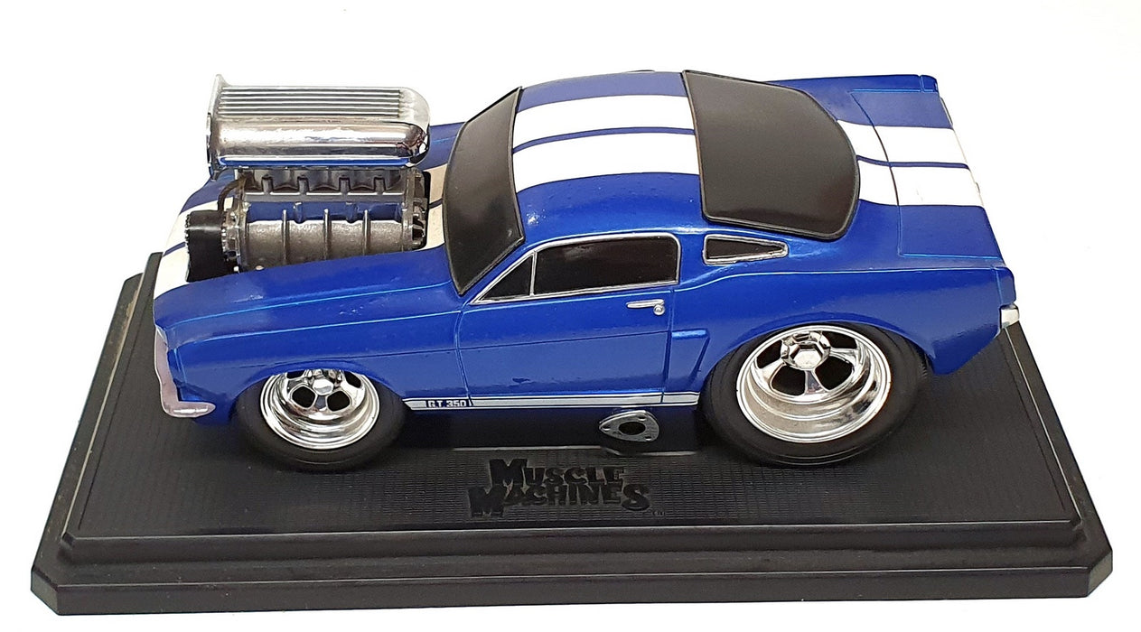 Muscle Machines 1/18 Scale 61189 - 1966 Ford Mustang - Blue/White Stripes
