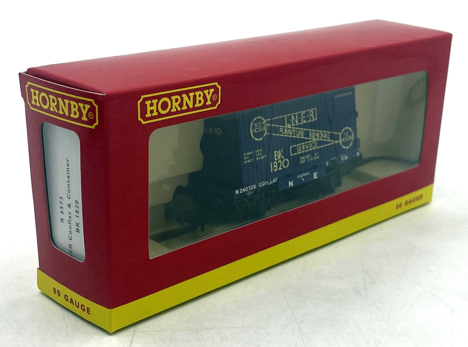 Hornby OO Gauge (1/76) R 6573 - LNER Conflat & Container BK 1820