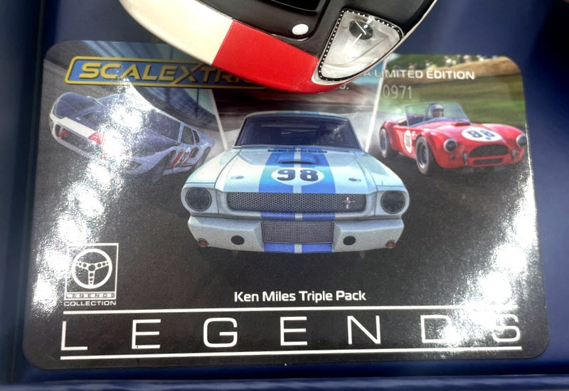 Scalextric 1/32 Scale Slot Car C4619A - Ken Miles Triple Pack - Legends