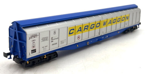 Heljan OO Gauge (1/76) 5208 - Cargowaggon Silver/Blue/Yellow IWB Van 2797 596