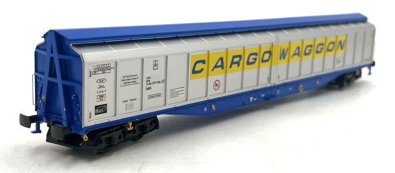 Heljan OO Gauge (1/76) 5208 - Cargowaggon Silver/Blue/Yellow IWB Van 2797 596