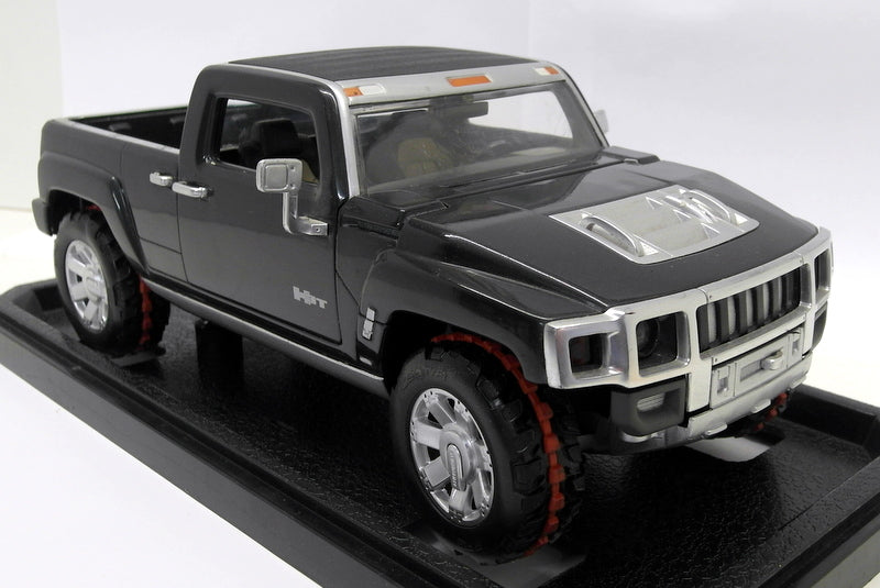 Hot Wheels 1/18 Scale Diecast G7221 Hummer H3T Pick-up Black Model Car