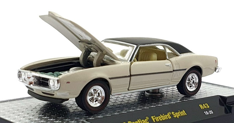 Castline M2 Machines 1/64 Scale R43 - 1968 Pontiac Firebird Sprint - Cream/Black