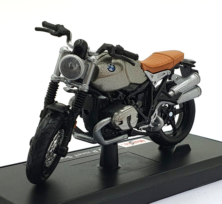 Maisto 1/18 Scale 18853 - BMW R Nine T Scrambler Motorbike - Silver