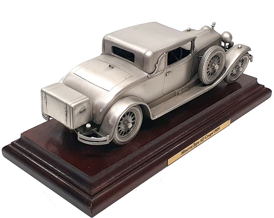 Danbury Mint 24cm Long Pewter 150326Q - 1929 Minerva Type AC Coupe + Plinth