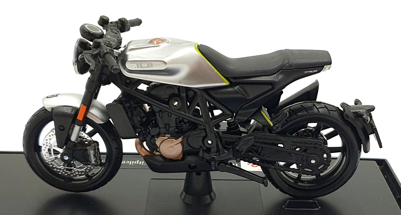 Maisto 1/18 Scale 18854 - 2018 Husqvarna Vitpiten 701 Motorbike - Black/Silver