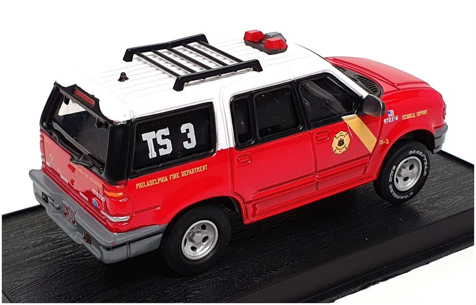 Del Prado 1/43 Scale DLP0150 - 1997 Ford Explorer Philadelphia FD - Red/White