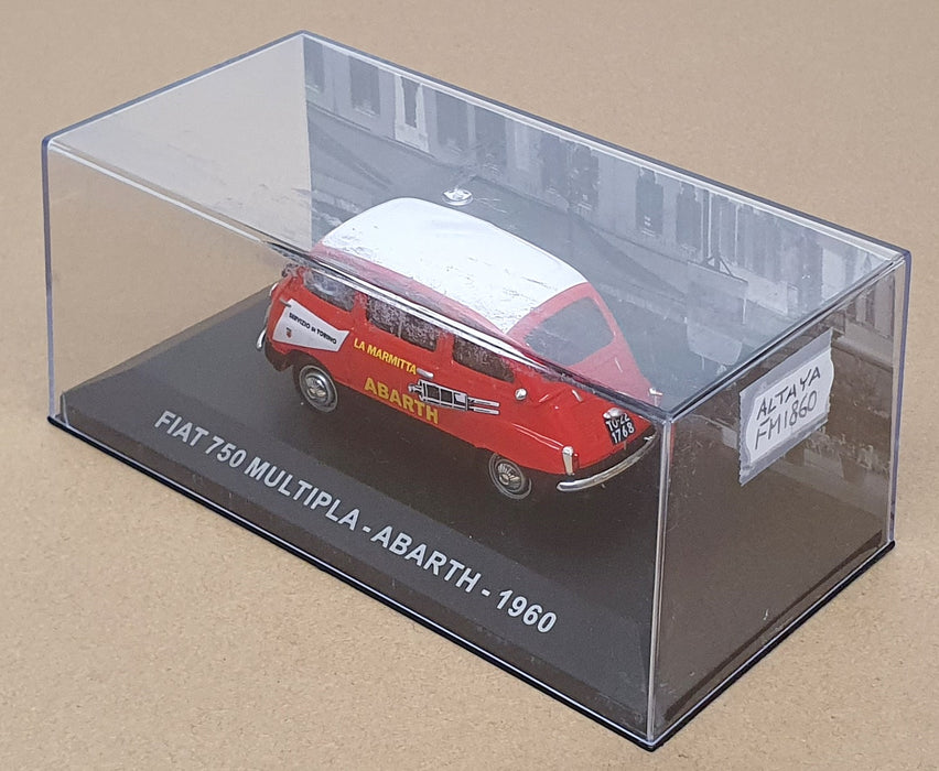 Altaya 1/43 Scale FM1860 - 1960 Fiat 750 Multipla Abarth - Red/White