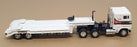 Shinsei 1/53 Scale 631 - Freightliner Truck With Low Loader Trailer - White