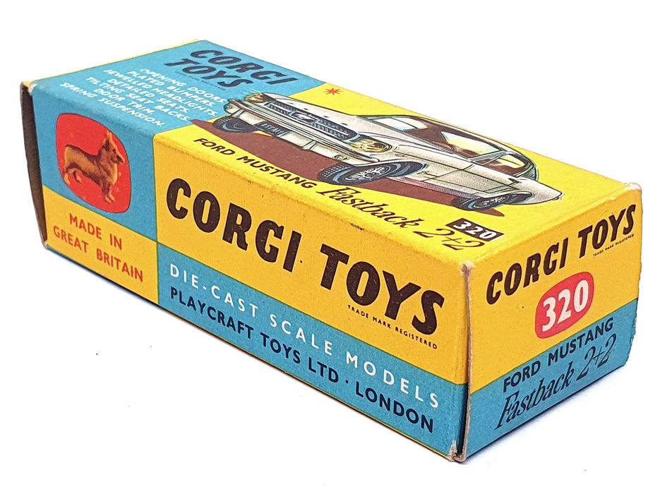 Corgi 10cm Long Original Diecast 320 - Ford Mustang Fastback 2+2 - Violet