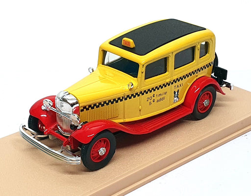 Eligor 1/43 Scale Diecast 1224 - 1932 Ford V8 Taxi USA - Yellow/Red