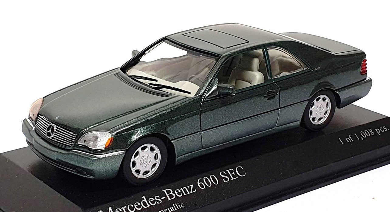 Minichamps 1/43 Scale 430 032604 - 1992 Mercedes Benz 600 SEC - Met. Green