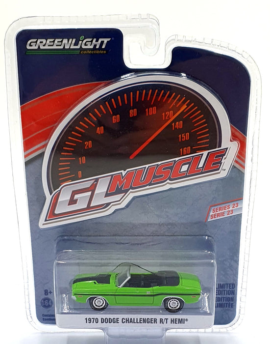 Greenlight 1/64 Scale 13270-D - 1970 Dodge Challenger R/T Hemi - Green