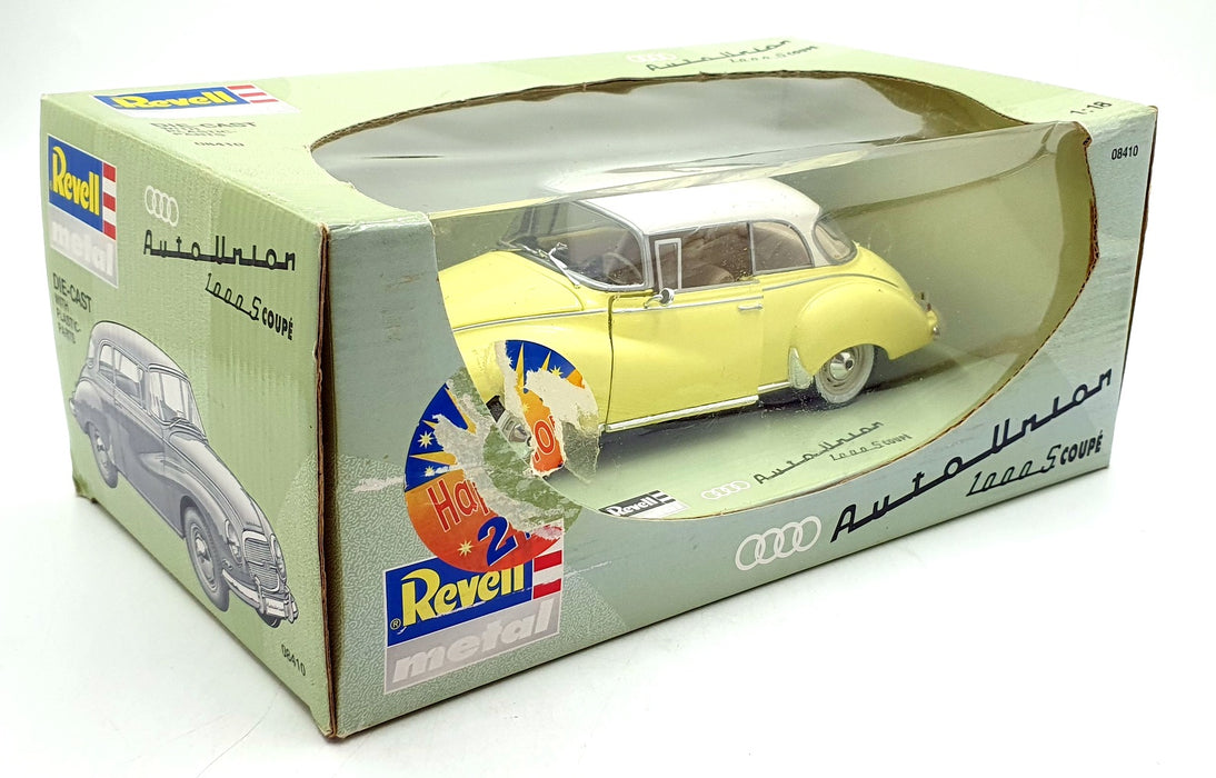 Revell 1/18 Scale Diecast 08410 - Auto Union 1000S Coupe - Yellow/White