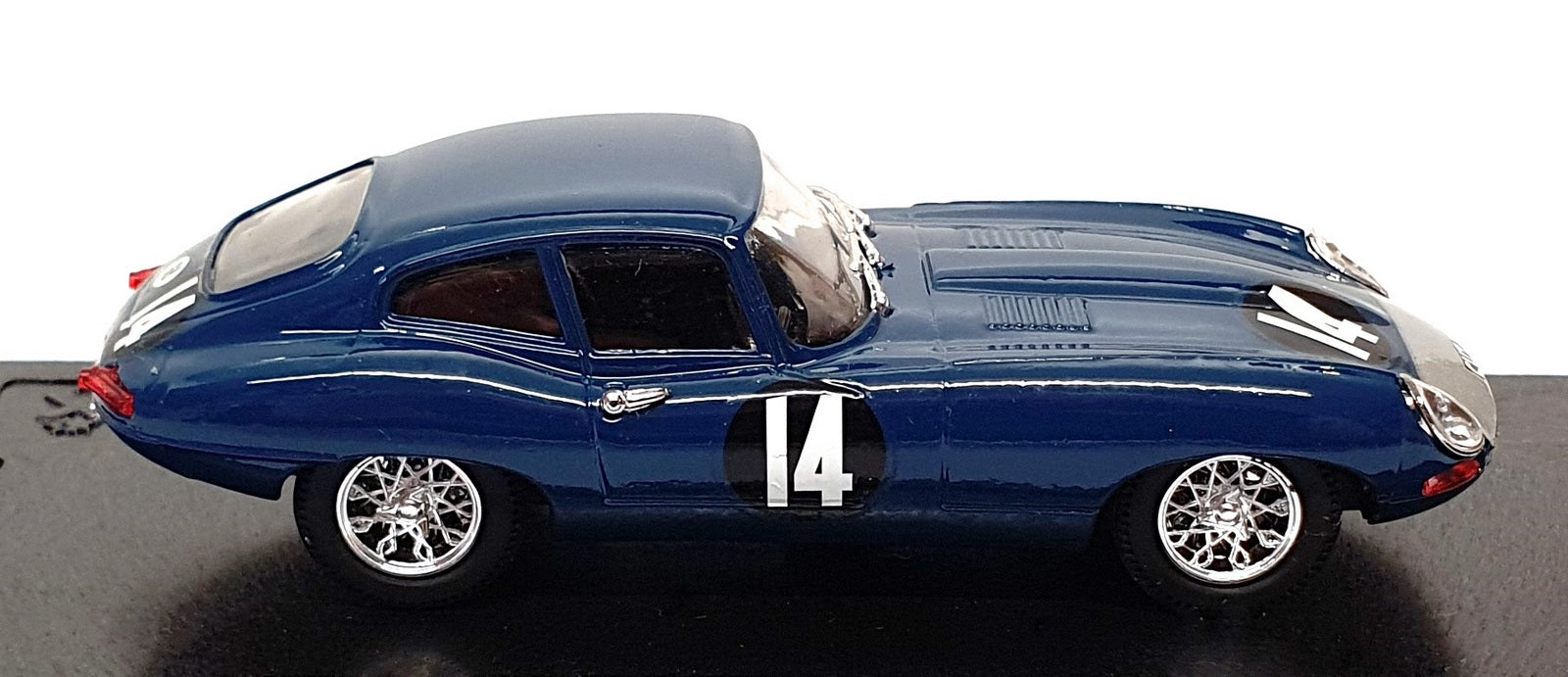 Box Model 1/43 Scale 8443 - 1962 Jaguar E Coupe #14 Tourist Trophy 1962 - Blue