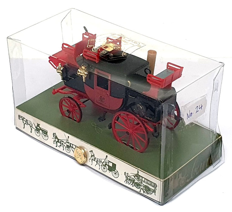 Brumm Historical 1/43 Scale No. 24 - 1827 Mail Coach - Red/Black