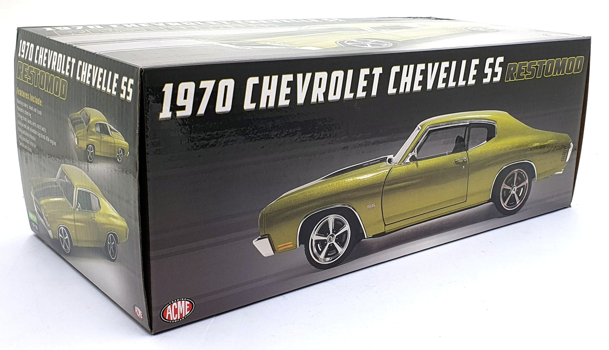 Acme 1/18 Scale Diecast A1805525 1970 Chevrolet Chevelle SS Restomod - Green