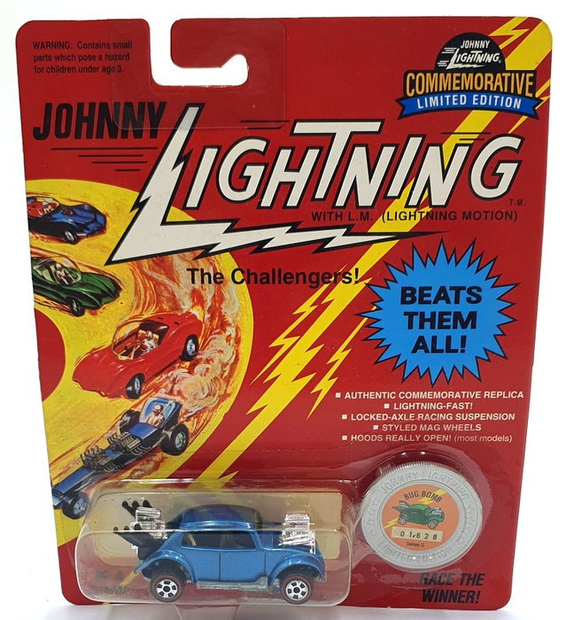 Johnny Lightning 1/64 Scale 100-170 - The Challengers VW Bug Bomb - Met. Blue