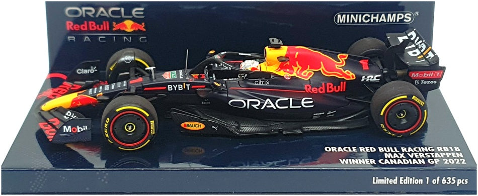Minichamps 1/43 417 220901 - F1 Red Bull RB18 1st Canadian GP 2022 Verstappen