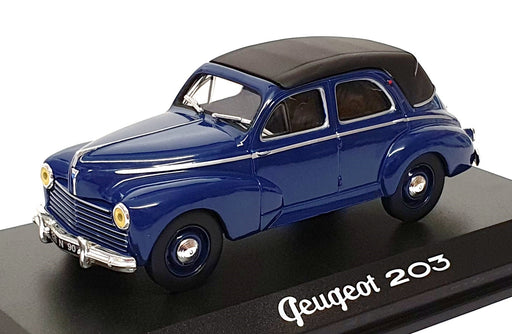 Norev 1/43 Scale Diecast 471014 - 1953 Peugeot 203 Decouvrable - Blue