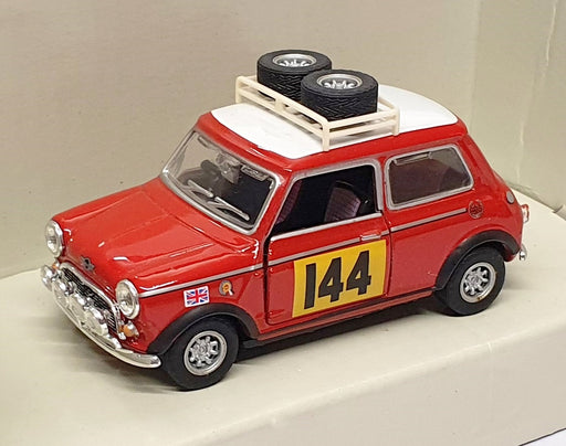 Schuco 1/43 Scale Diecast 27021 - Mini Cooper Rally Version - Red/White #144