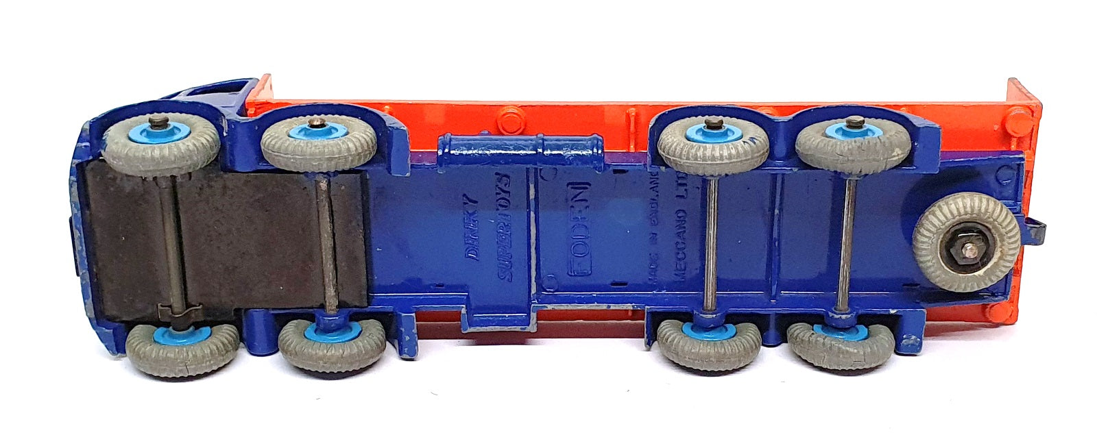 Dinky Toys Original Diecast 903 - Foden Flat Truck With Tailboard - Blue/Orange