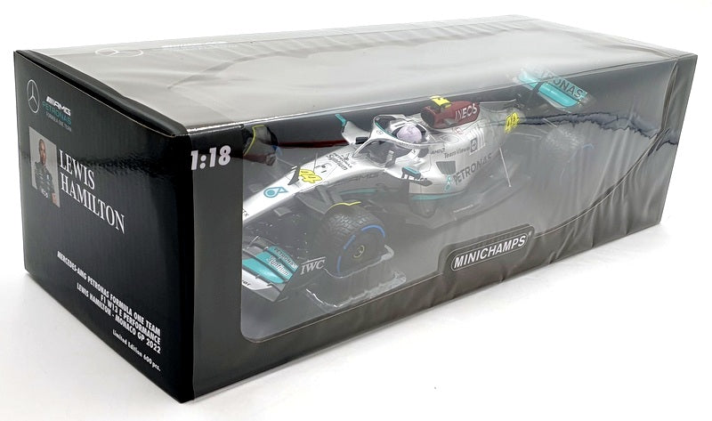 Minichamps 1/18 Scale 110 220744 F1 Mercedes AMG W13 E 2022 Monaco Hamilton #44