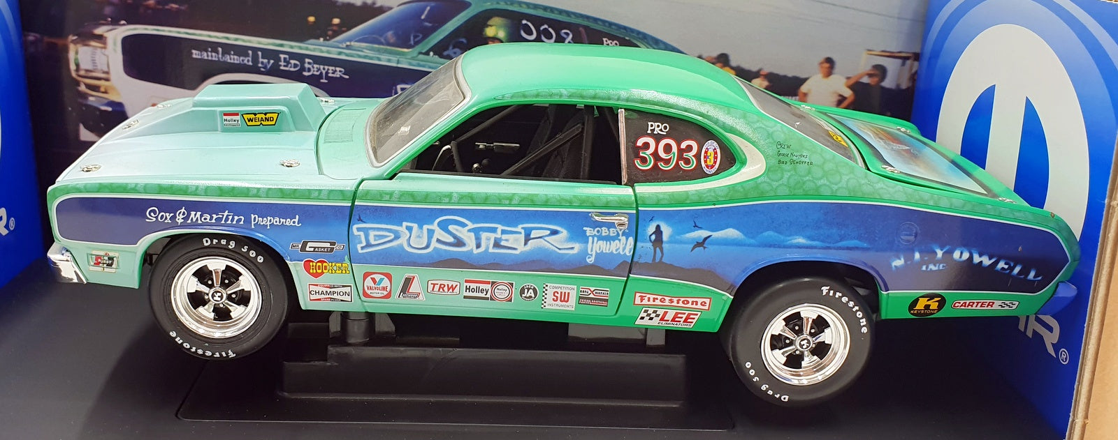 Ertl 1/18 Scale Diecast 29327P - 1971 Plymouth Duster Bobby Yowell #393