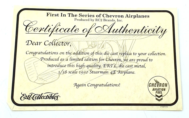 Ertl Approx 30cm Wingspan 21435P - 1930 Stearman 4E Coin Bank Red