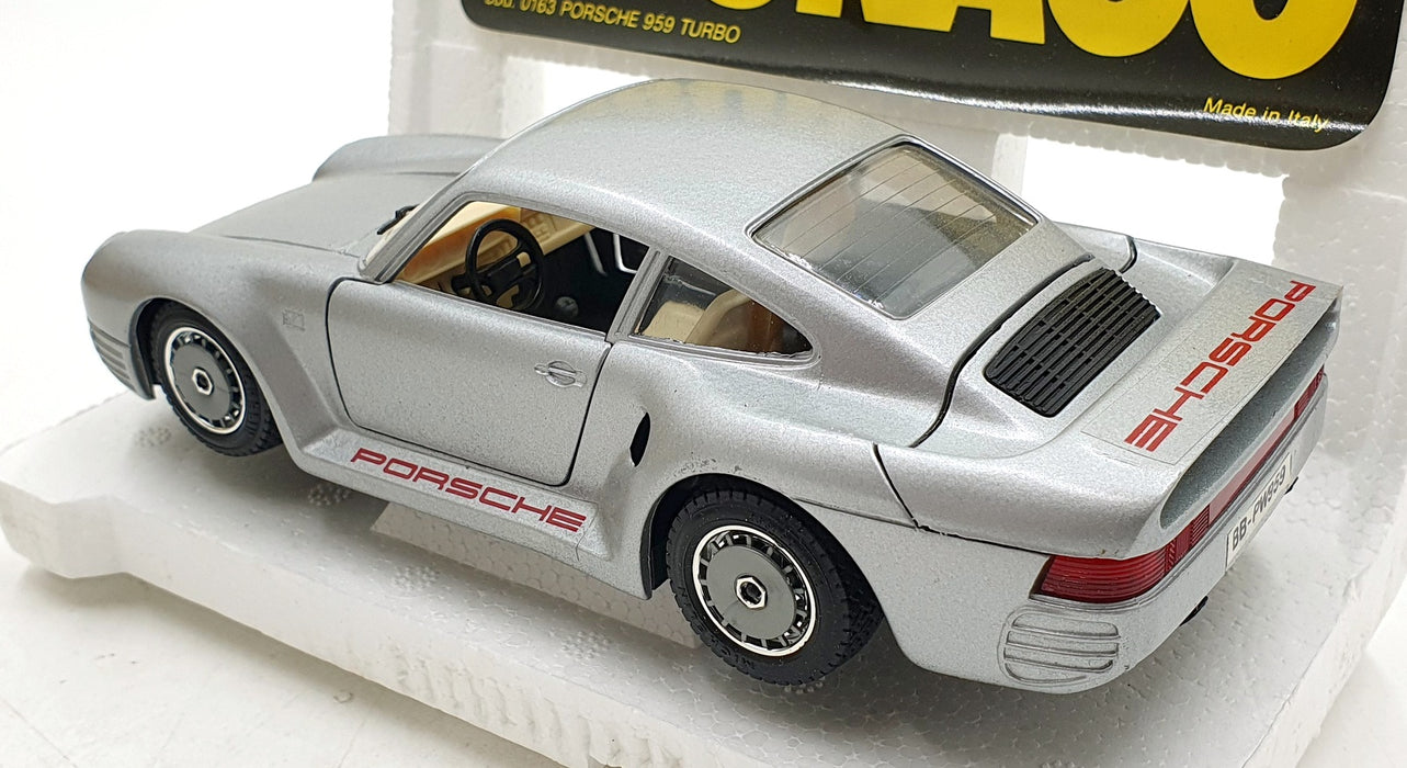 Burago 1/24 Scale Diecast 0163 - Porsche 959 Turbo - Silver