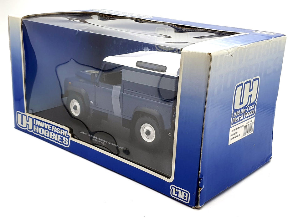 Universal Hobbies 1/18 Scale 3841 - Land Rover Defender 90 Hard Top - Blue