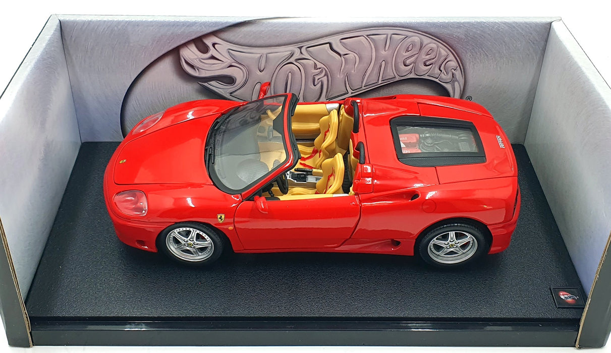 Hot Wheels 1/18 Scale 57310 - Ferrari 360 Spider - Red With Cream Seats