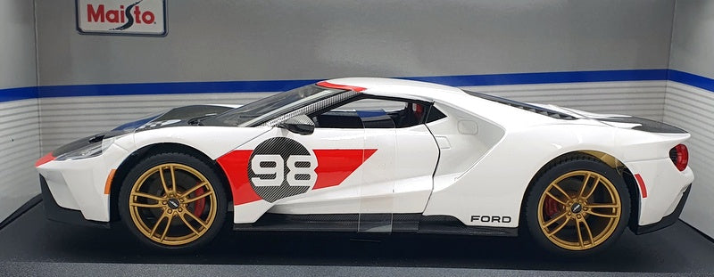 Maisto 1/18 Scale 31390 - 2021 Ford GT Heritage Edition - #98