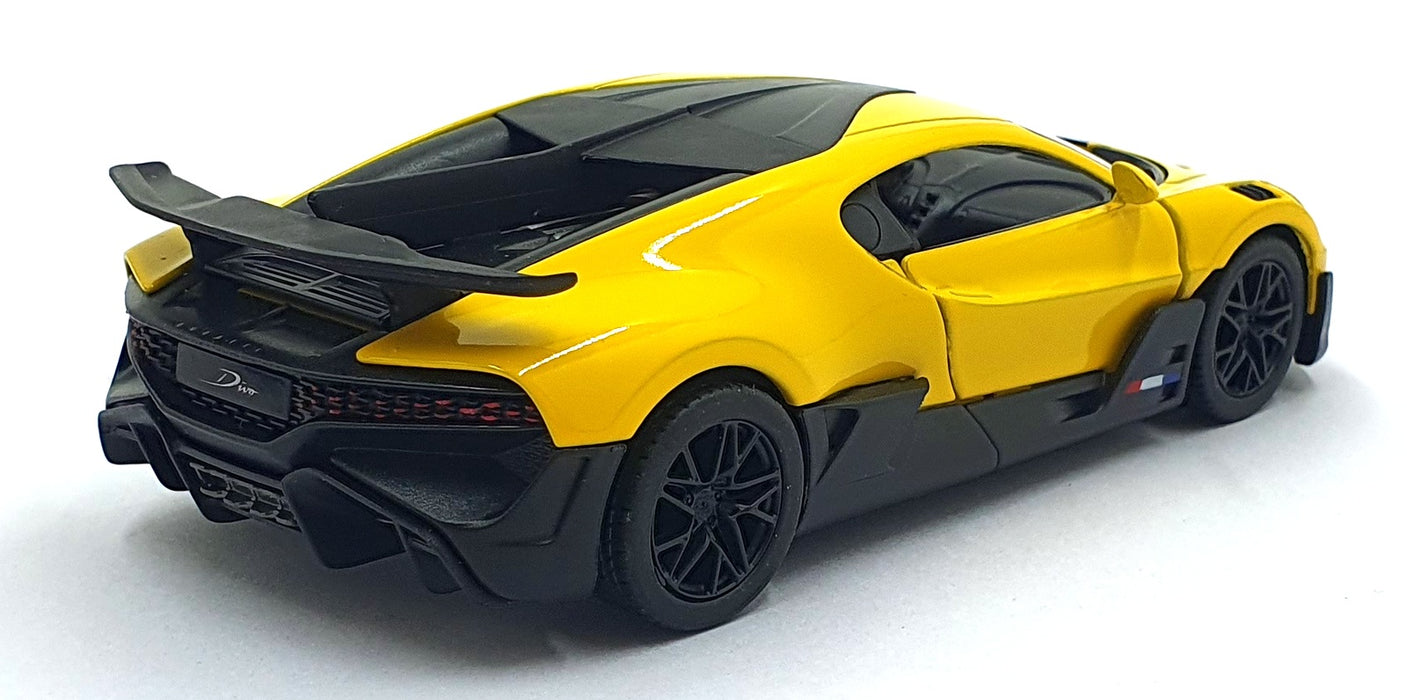 Kinsmart 1/36 Scale Pull Back & Go TY1244 - Bugatti Divo - Yellow