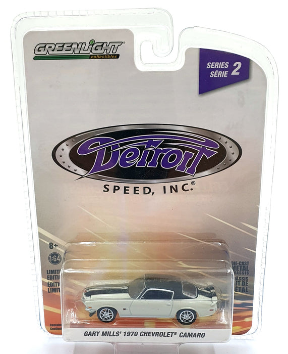 Greenlight 1/64 Scale 39070-C - 1970 Chevrolet Camaro Gary Mills' - Grey/Black