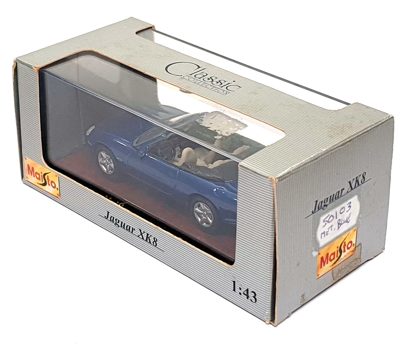 Maisto 1/43 Scale Diecast 50103 - 1996 Jaguar XK8 - Met. Blue