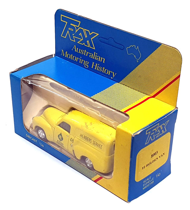 Trax 1/43 Scale Diecast 8003 - FJ Holden Van R.A.C.V. - Yellow