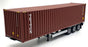 Solido 1/24 Scale S2400501 - 2021 Remorque Porte Container - Red