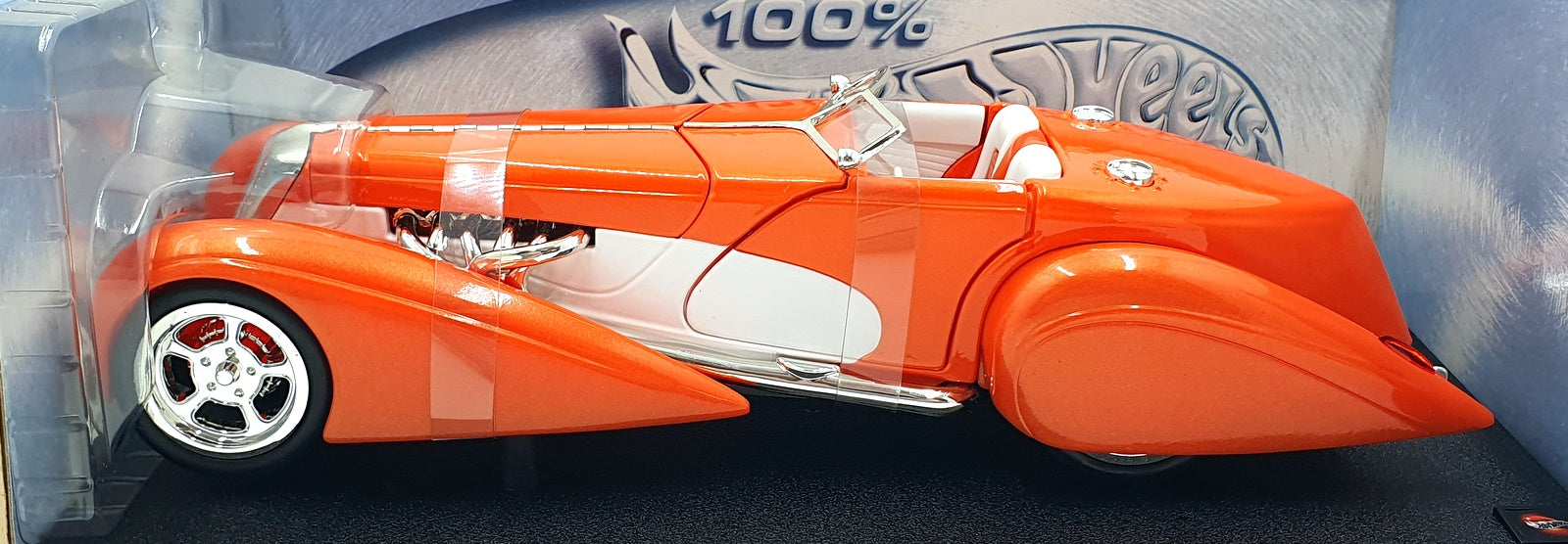 Hot Wheels 1/18 Scale Diecast 53830 - Hot Wheels Speedster - Orange/White