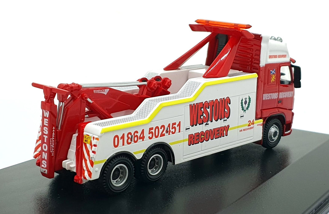 Oxford Diecast 1/76 Scale VOL06REC - Westons Volvo FH Recovery Truck - White