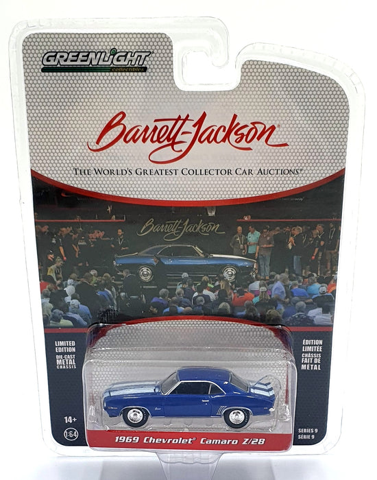 Greenlight 1/64 Scale 37250-C - 1969 Chevrolet Camaro Z/28 - Blue