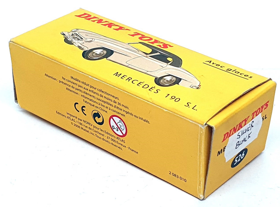 Atlas Editions Dinky Toys 526 - Mercedes Benz 190 SL - Silver/Black
