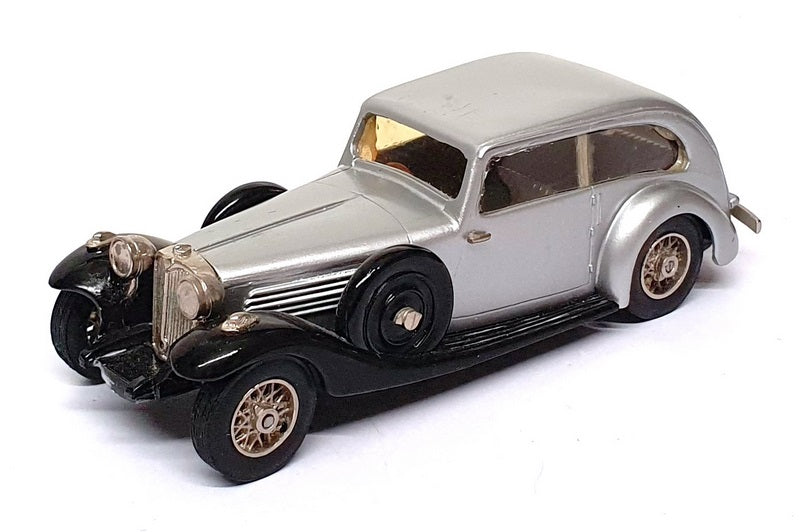 Motorkits Minimarque 43 1/43 Scale ABS2 - 1934 Jaguar SS1 Airline - Silver/Black