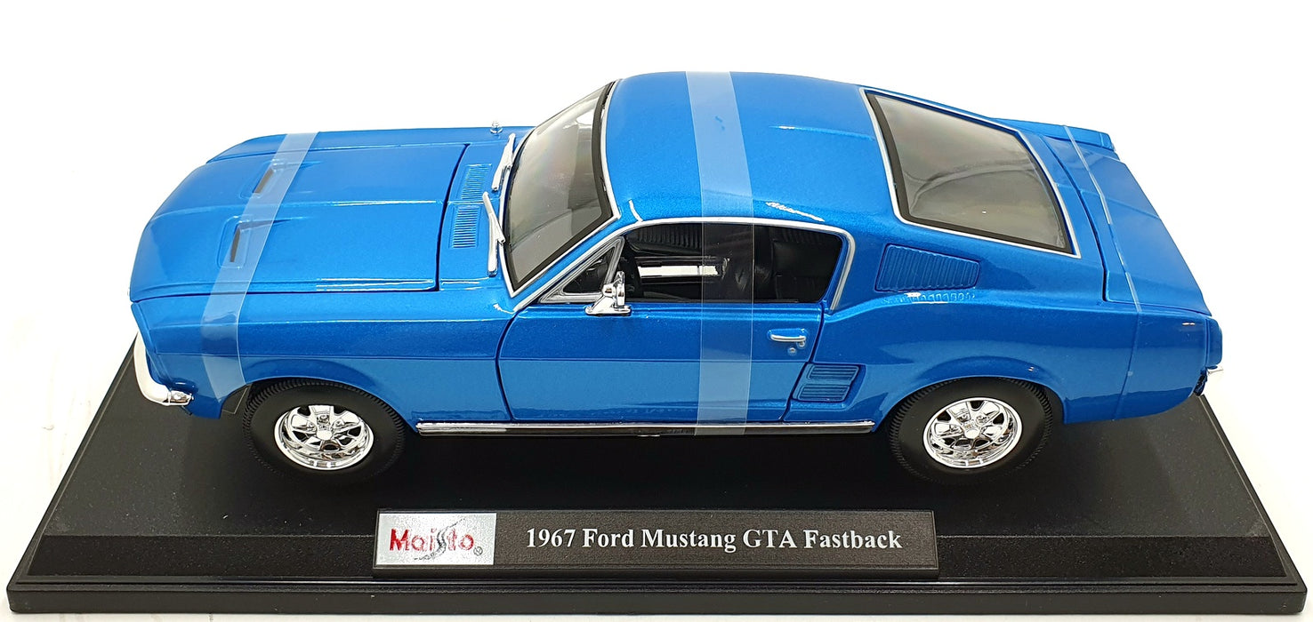 Maisto 1/18 Scale Diecast 31166 - 1967 Ford Mustang GTA Fastback - Blue