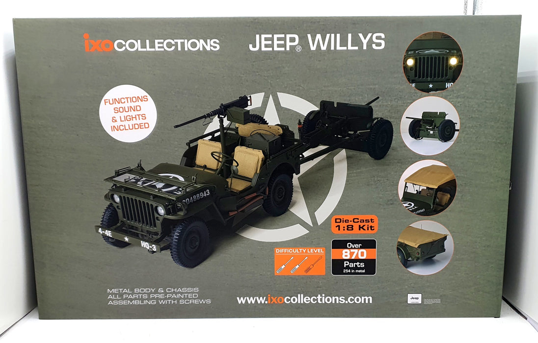IXO 1/8 Scale Diecast Kit IXC.JPW.FK - Willy's Jeep Military Vehicle - 870 Parts