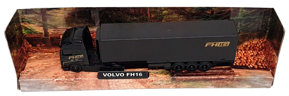 Maisto Appx 18cm Long Diecast 11682 - Volvo FH16 Truck & Trailer - Black