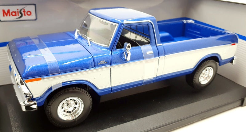 Maisto 1/18 Scale Diecast 31462 - 1979 Ford F-150 Pick-Up - Blue/White