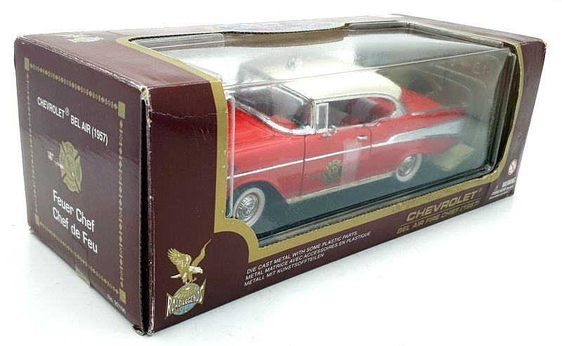 Road Legends 1/18 Scale 92106 - 1957 Chevrolet Bel Air Feuer Chef Chef De Feu