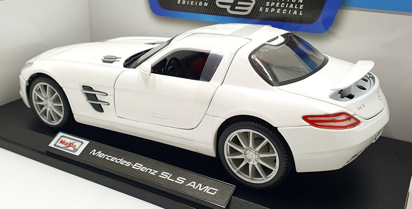 Maisto 1/18 Scale Diecast - 46629 Mercedes Benz SLS AMG White